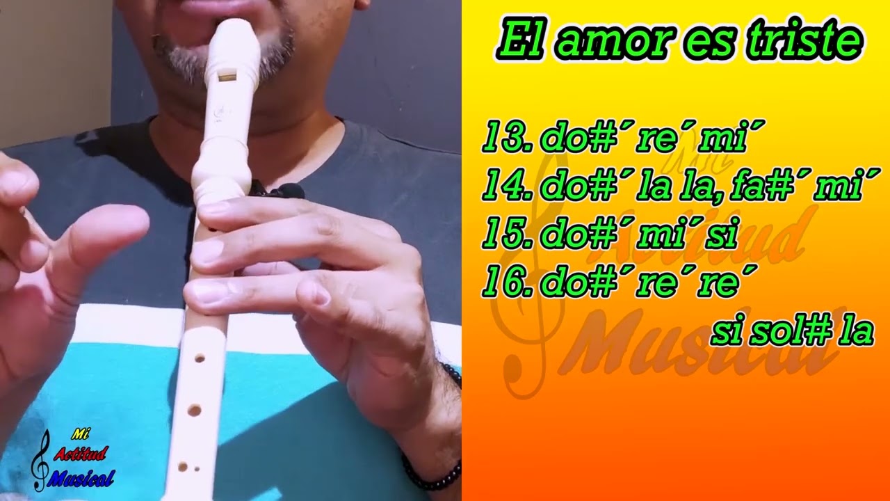 El amor es triste L´Amour Est Bleu   Paul Mauriat Flauta dulce 1