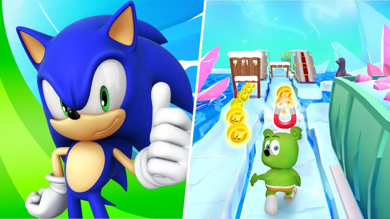 Gummy Bear Run VS Sonic Dash Endless Run Gameplay | Dino Club 🦖