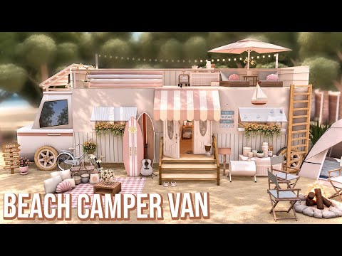 BLOXBURG: Beach Camper Van Tiny Home | speedbuild + tour ♡