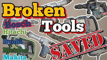 BIG Hammer Repairs. Fixing up a bunch of broken Bosch, Makita, Ryobi Hitachi, and Metabo Hammers