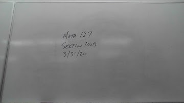 Math 127 Section 1009 3/31/2020