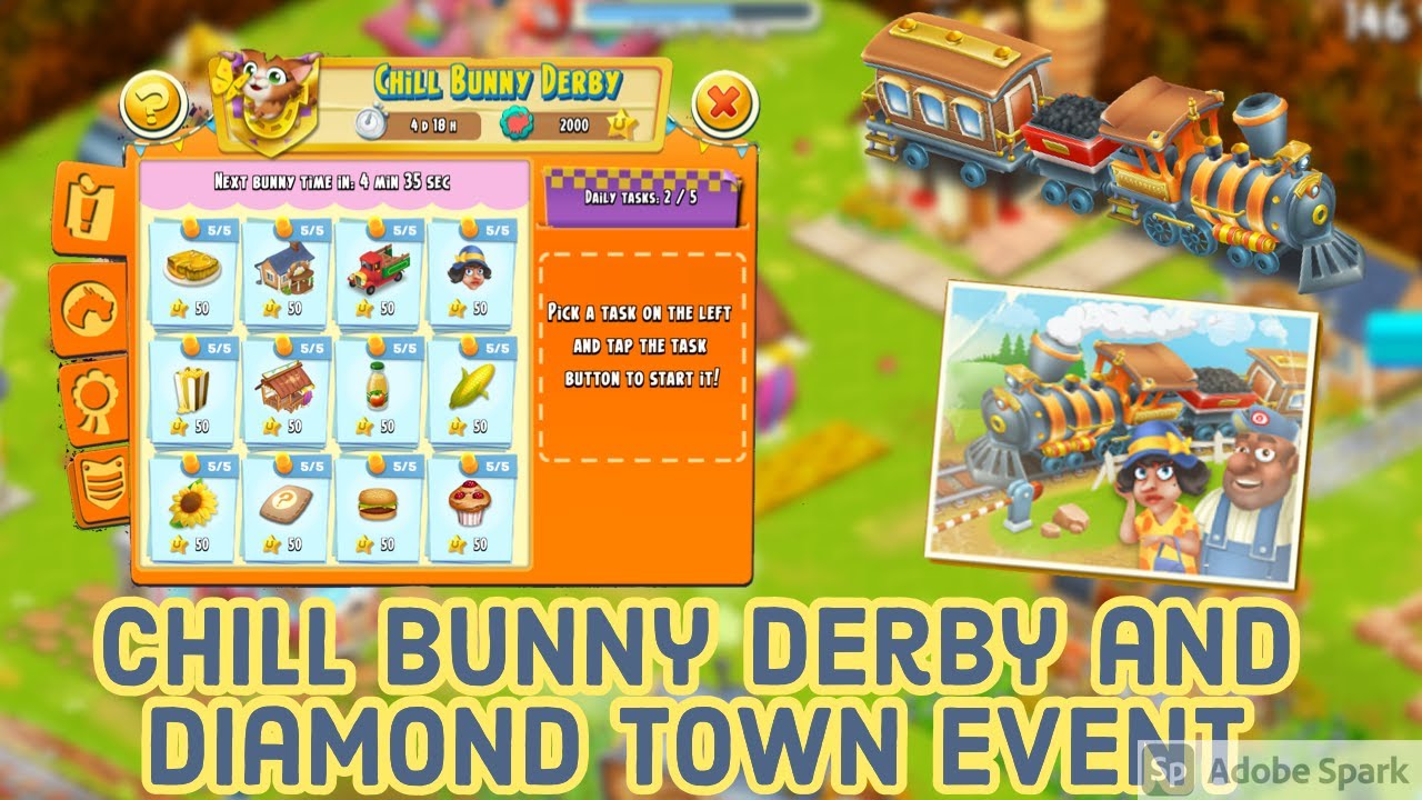 Playing Chill Bunny Derby and Diamond Town Event YouTube