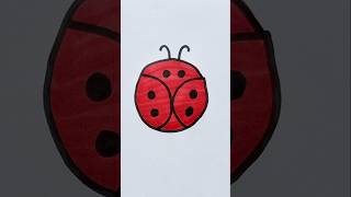 How to Draw a ladybug | Easy Kids Sketch #shorts #ytshorts #youtubekids #kids #Drawing #viralshort