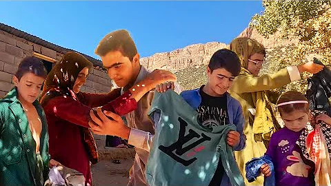 Gifts from a friend: Akram's family is happy to receive gifts from a friend