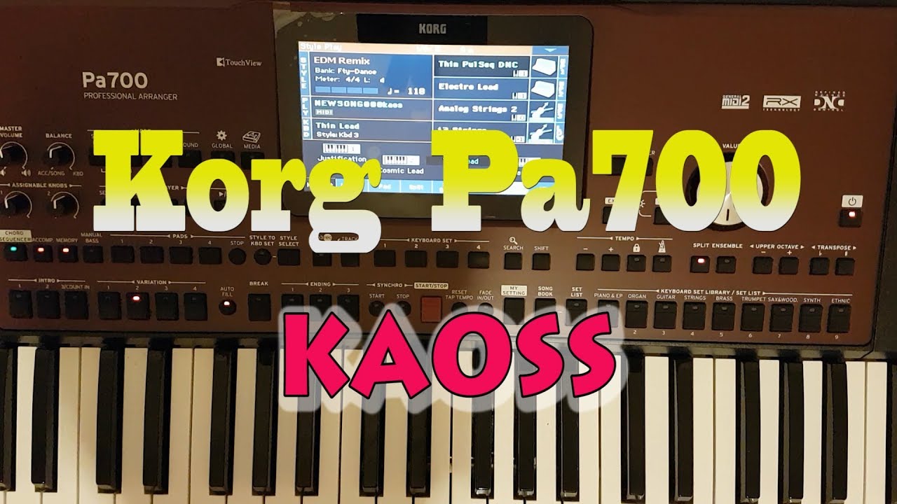 Korg pa700 - KAOSS effect and recording - YouTube