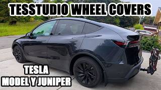 TESSTUDIO Tesla Model Y Juniper Wheel Covers: Style and Protection Upgrade