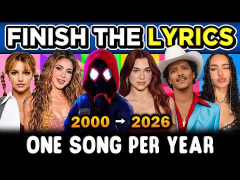 FINISH THE LYRICS 🎤🎵 The Biggest Hits of Every Year (2000–2026)🔥 | Music Quiz
