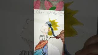 pencilcolour vs water colour part 2 #naruto #drawing #coloredsketch