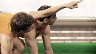 Hand und Stand laufen über Hürden