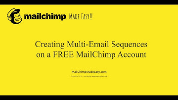 Creating a multiple email sequence on a free MailChimp account