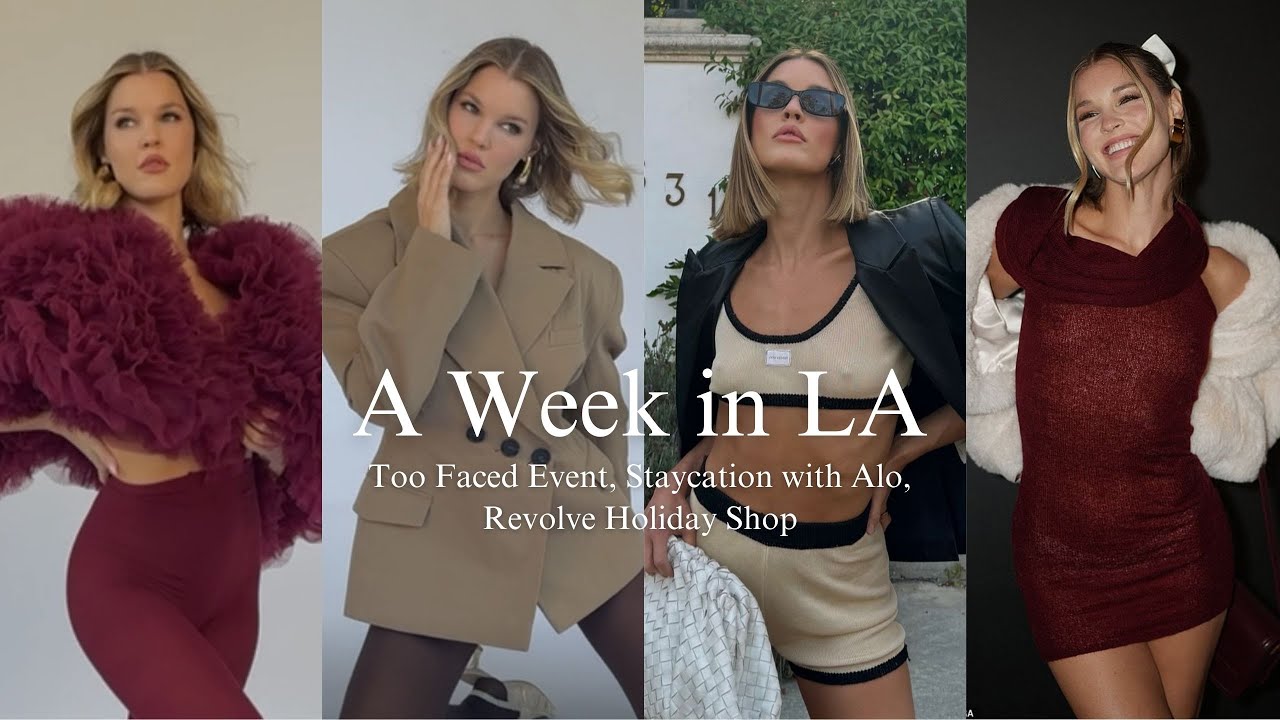 Weekly Vlog | LA Photoshoots, Staycation with Alo, & Revolve Holiday Shop