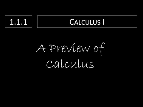 Calculus I - 1.1.1 A Preview of Calculus
