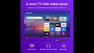 Roku 40 Inch Full HD Smart TV 1080p with Voice Remote and WiFi Streaming