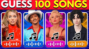 Guess 100 SONGS by the INTRO 🎶 Most Popular Songs | Music Quiz