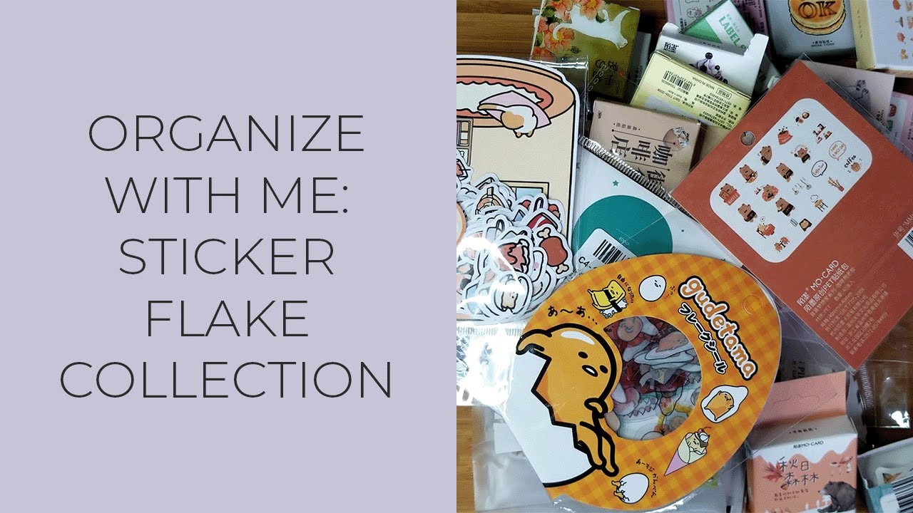 Sticker Flake Storage Organize With Me | Organizing My Sticker Flake Collection ASMR No ...