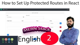 MERN stack | How to Set Up Protected Routes in react in English | Authentication based on route