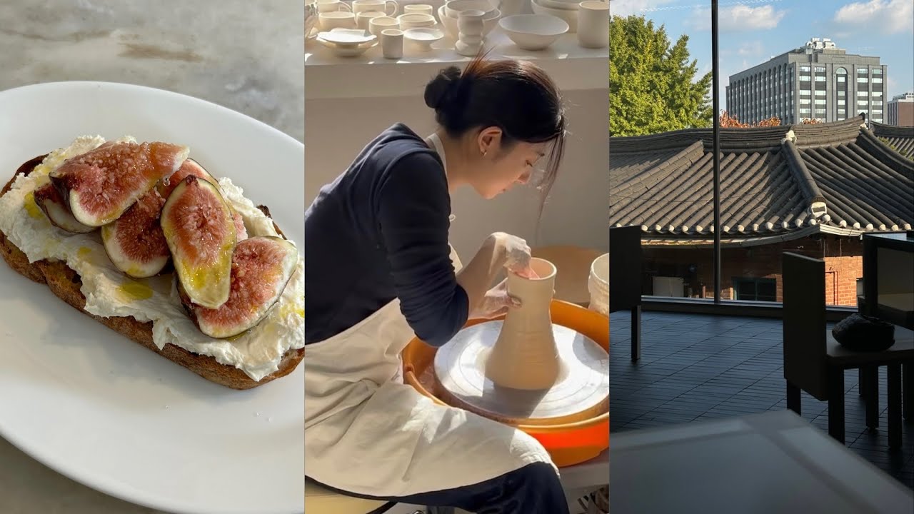 vlog. 10월과 11월 기록 (도예수업, 최애 샌드위치 가게, 손민수 피아노 리사이틀, 북촌 찻집, 가을 등산)