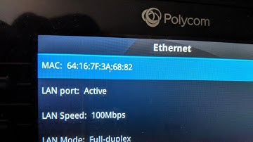 get IP or MAC address Polycom VVX phone