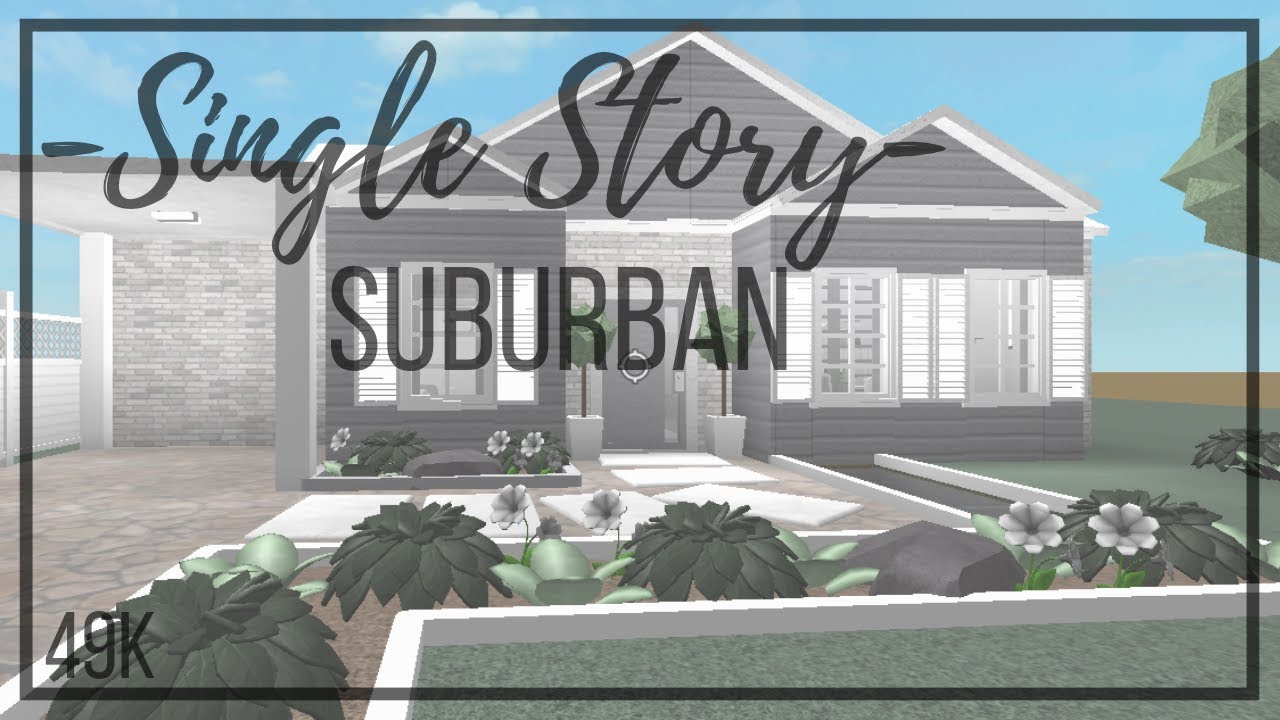 Roblox Bloxburg Single Story Suburban House 49k Flxral - roblox welcome to bloxburg suburban house