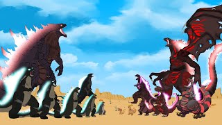 EVOLUTION of GODZILLA vs EVOLUTION of SHIN GODZILLA: Power Levels \/ ANIMATION SKILL