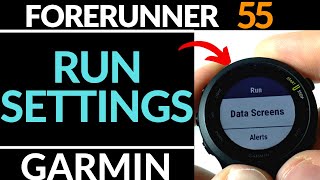 Running Settings - Garmin Forerunner 55 Tutorial - GPS, Data, Laps screenshot 2