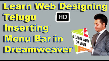 Learn Web Designing in Telugu HD | Inserting Menu Bar in Dreamweaver HD | - Comprint Multimedia
