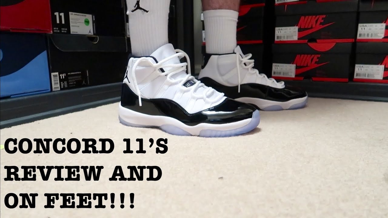 jordan xi concord on feet