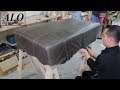 HOW TO UPHOLSTER A TUFTED OTTOMAN - ALO Upholstery