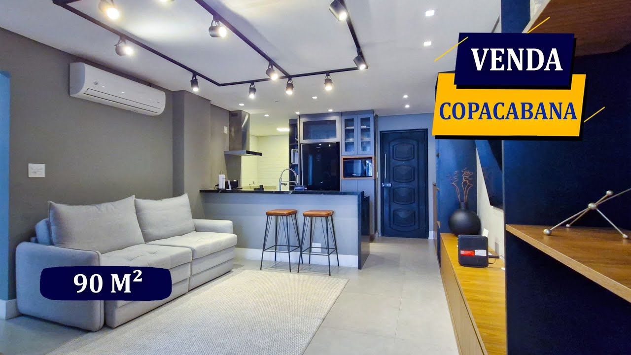COPACABANA QUADRA DA PRAIA E COPACABANA PALACE LUXO 90M² REFORMADÍSSIMO PORTEIRA FECHADA 2 QUARTOS