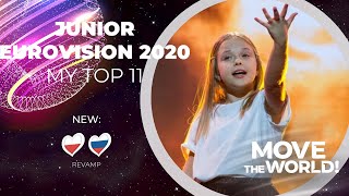 Junior Eurovision 2020 | My Top 11| [NEW: 🇵🇱🇷🇺 Revamp]