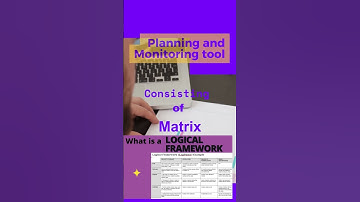 What is logical framework #projectmonitoring #logicalframework