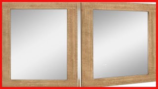 Great product -  Stonebriar Rectangle Natural Wood Hanging Wall Mirror, Medium, Brown