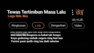 Tewas Tertimbun Masa Lalu || lagu Ndx Aka || story wa