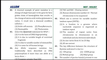 Molecular basis of inheritance 100 💀 important questions for NEET 2025 ☠️