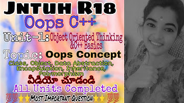 #jntuh #r18 #opps #cplusplus #unit1 #oop #concept #veryimportantquestion 💯😍👍