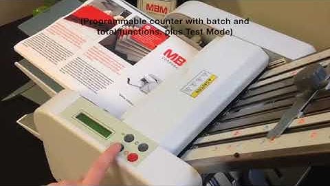 MBM 98M Manual Tabletop Paper Folding Machine