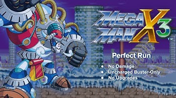 Mega Man X3 - Blizzard Buffalo Perfect Run (No Damage, Uncharged Buster-Only, No Upgrades)
