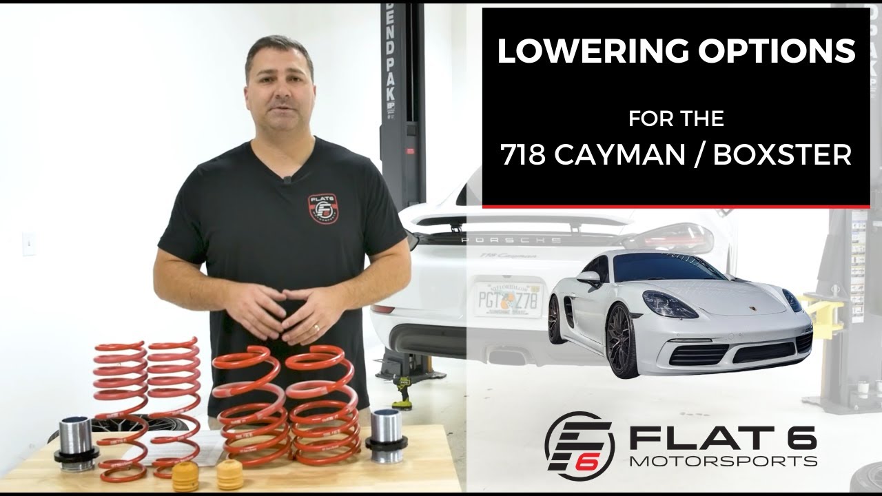 Lowering Options For The 718 Cayman & Boxster - YouTube