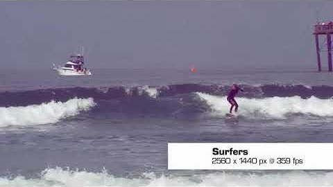 Surfers in slow motion with Mikrotron High Speed Camera