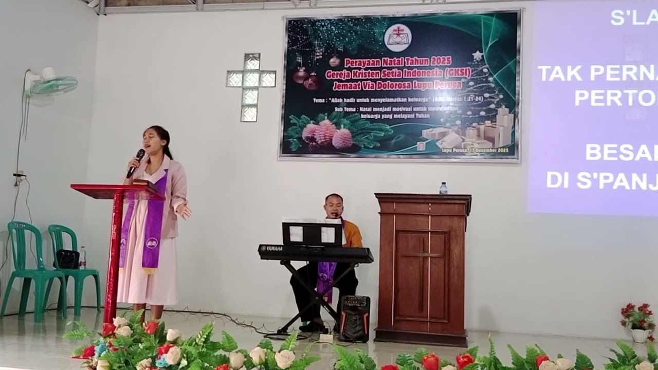 Ibadah raya minggu, 22-02-2026 di GKSI Jemaat Via Dolorosa Lupu Peruca. Wl: Ibu Sri Melati