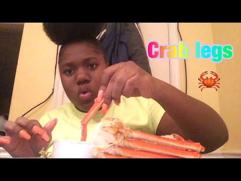 CRAB LEGS MUKBANG + GARLIC BUTTER SAUCE