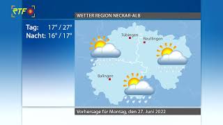 RTF.1-Wetter: Ausblick auf den 27.06.22 (26.06.2022)