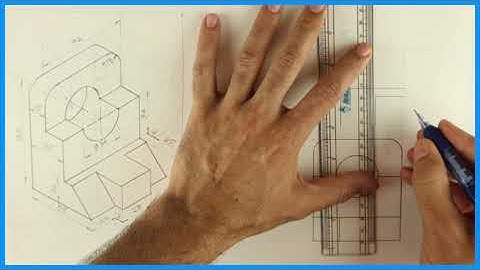 Orthographic projection 22 in Hindi -  Technical drawing - Engineering drawing