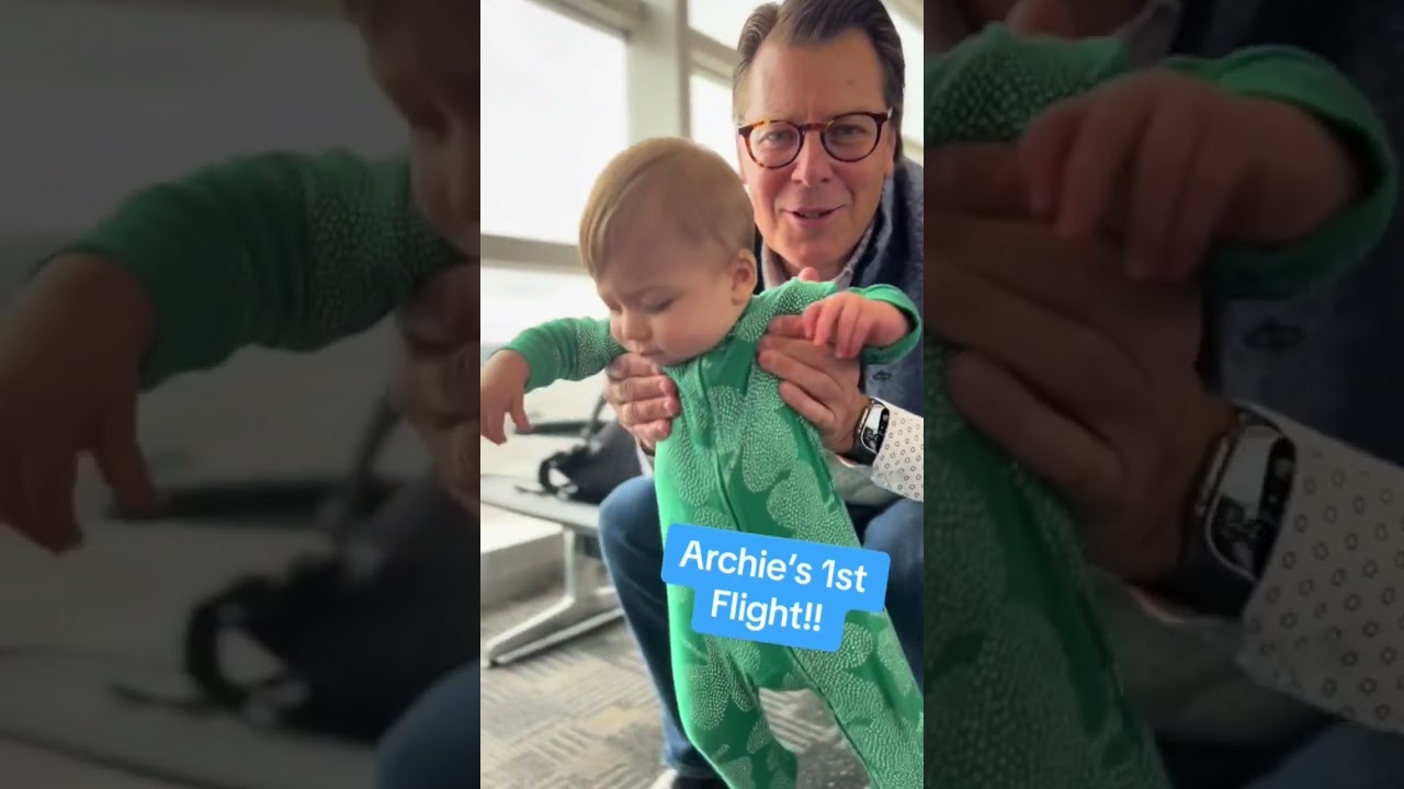 My grandson’s first flight! ✈️ 