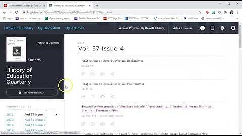 Browsing for Journals in BrowZine
