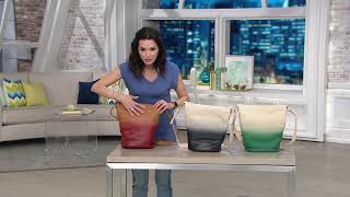Kelsi Dagger Avery Dip-Dyed Long Shoulder Bucket Bag on QVC