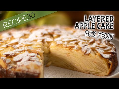 Layered apple cake or invisible cake