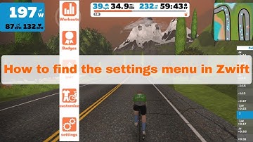 Zwift for beginners 2019 | How to find the SETTINGS menu | the ZWIFT ZONE tutorial