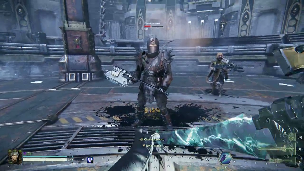 Deimos Mk IV Blaze Force Sword - Darktide Weapon