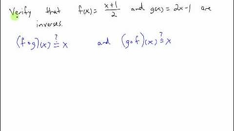 Using Composition to Verify Two Functions are Inverses